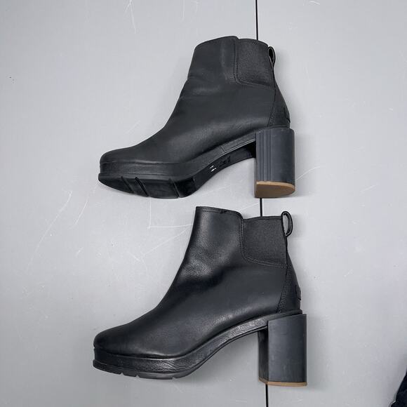 Sorel JOAN NOW™ Women's Chelsea Boot 11 Black NL3303-010 Heeled Leather - Picture 4 of 14